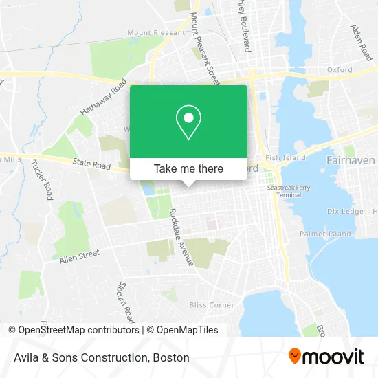 Avila & Sons Construction map