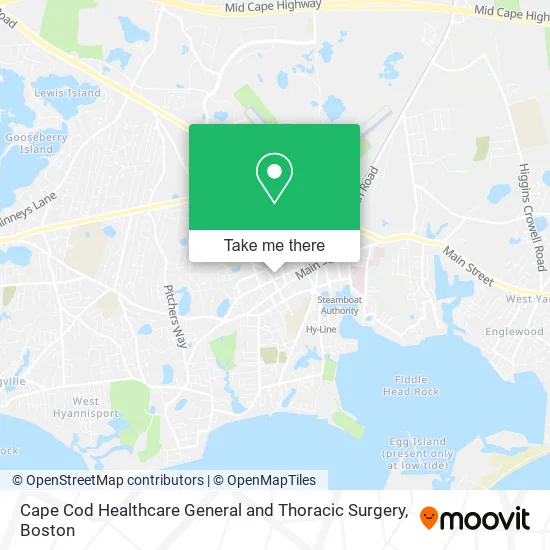 Cape Cod Healthcare General and Thoracic Surgery map