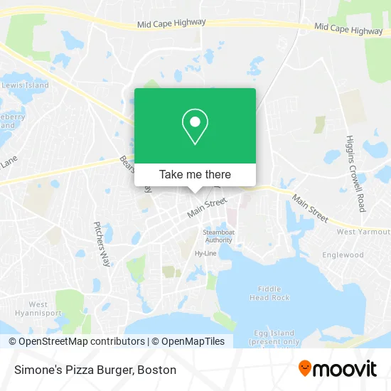 Simone's Pizza Burger map