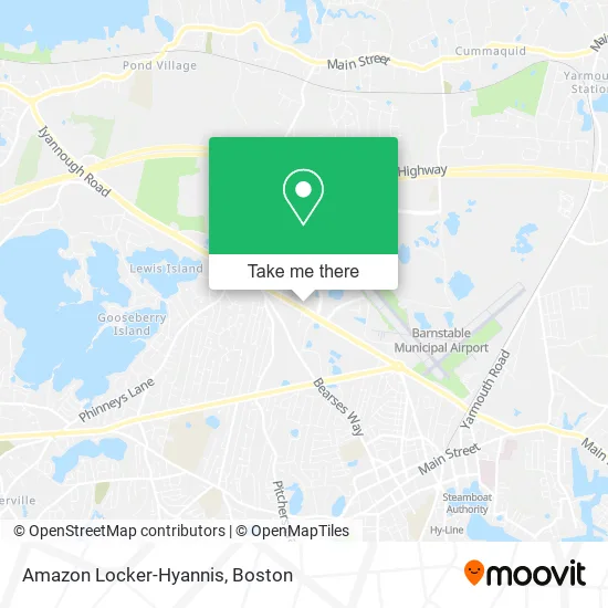 Amazon Locker-Hyannis map