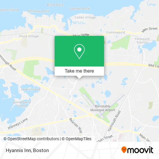 Hyannis Inn map