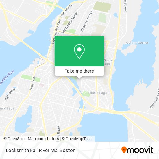 Locksmith Fall River Ma map