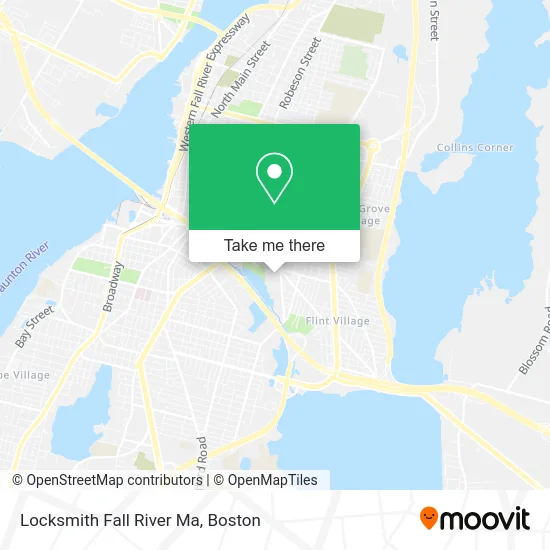 Locksmith Fall River Ma map