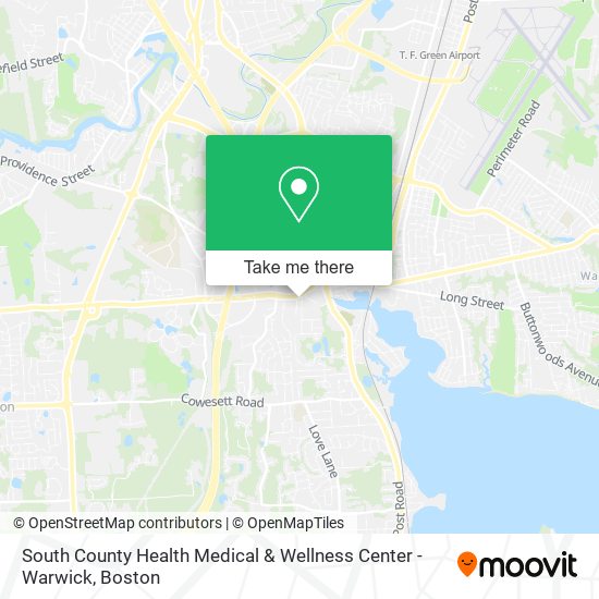 South County Health Medical & Wellness Center - Warwick map