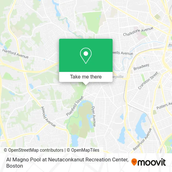 Al Magno Pool at Neutaconkanut Recreation Center map