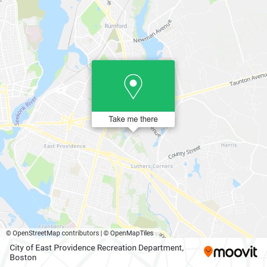 Mapa de City of East Providence Recreation Department