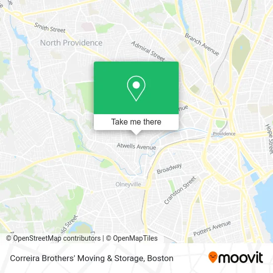 Correira Brothers' Moving & Storage map