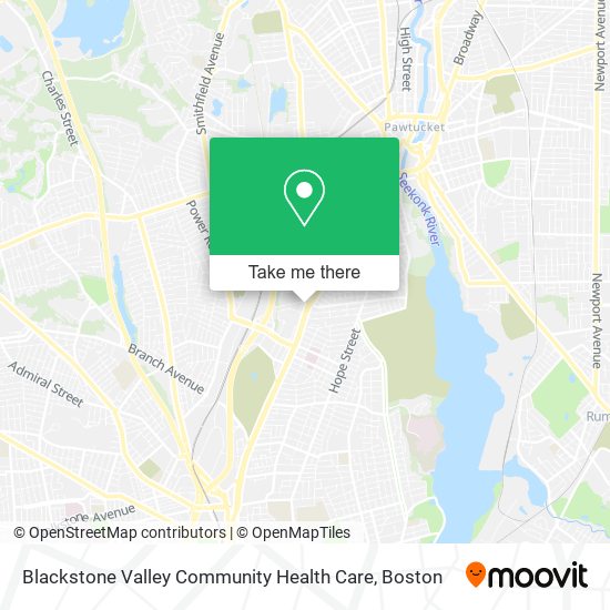 Blackstone Valley Community Health Care map