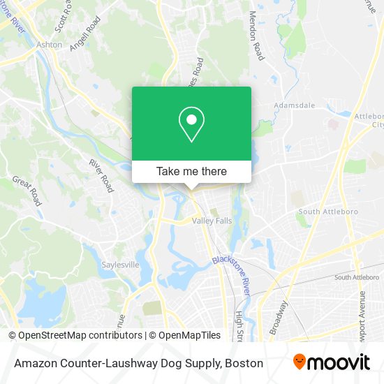 Amazon Counter-Laushway Dog Supply map