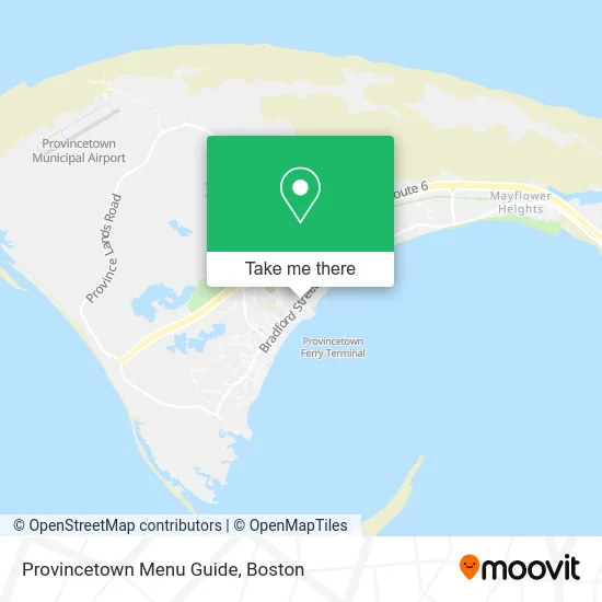Provincetown Menu Guide map