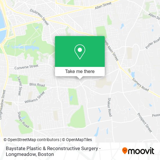 Mapa de Baystate Plastic & Reconstructive Surgery - Longmeadow