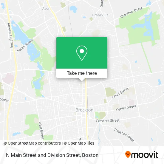 N Main Street and Division Street map