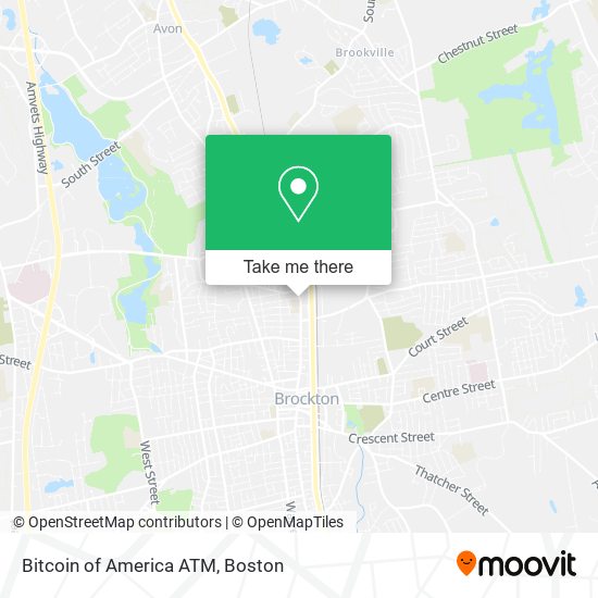 Mapa de Bitcoin of America ATM