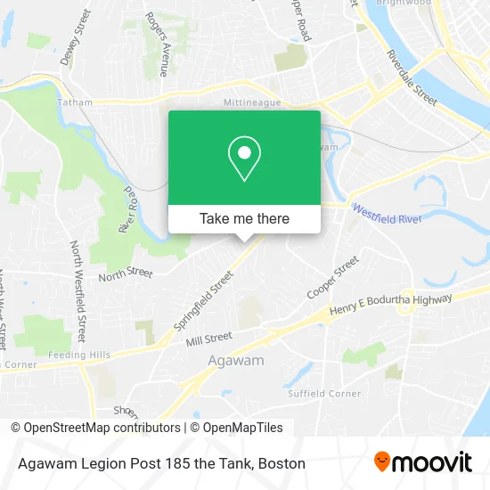 Agawam Legion Post 185 the Tank map