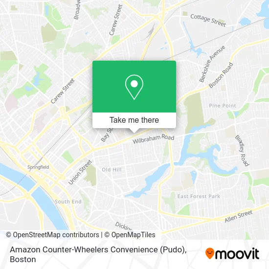 Amazon Counter-Wheelers Convenience (Pudo) map