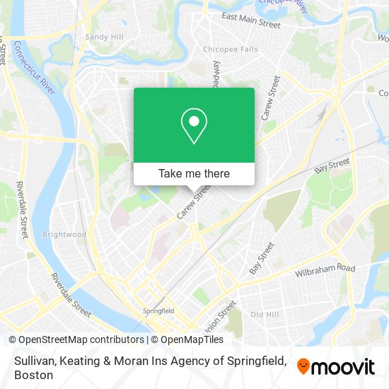 Sullivan, Keating & Moran Ins Agency of Springfield map