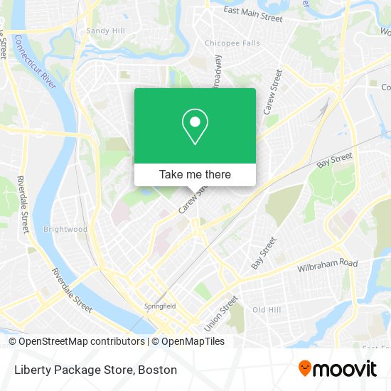 Liberty Package Store map