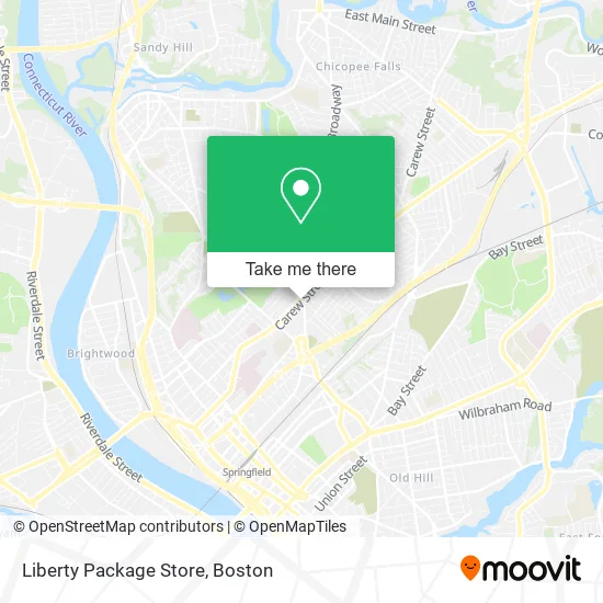 Liberty Package Store map