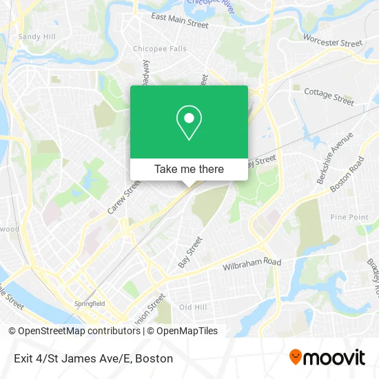 Exit 4/St James Ave/E map
