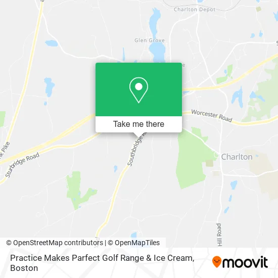 Practice Makes Parfect Golf Range & Ice Cream map