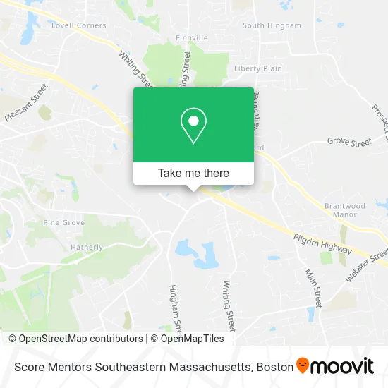 Score Mentors Southeastern Massachusetts map