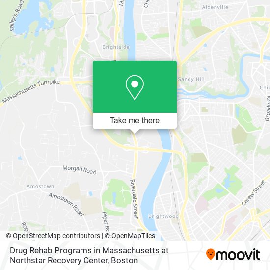 Drug Rehab Programs in Massachusetts at Northstar Recovery Center map