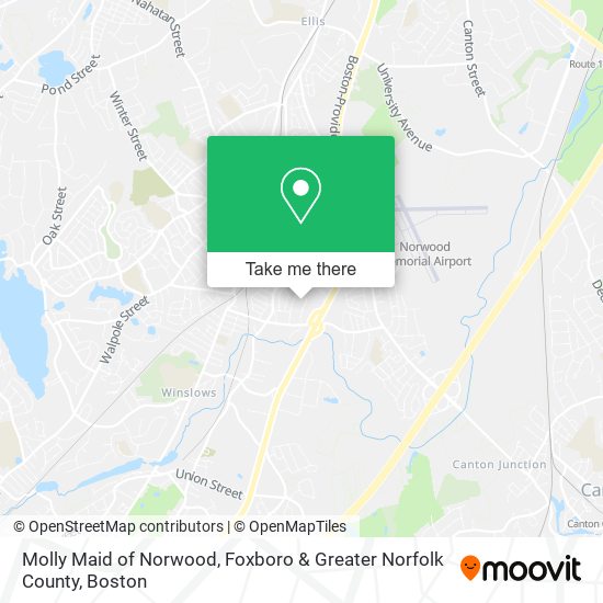 Molly Maid of Norwood, Foxboro & Greater Norfolk County map