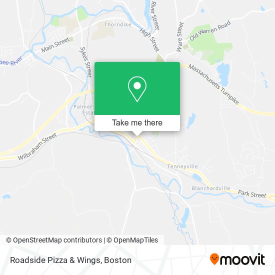 Roadside Pizza & Wings map