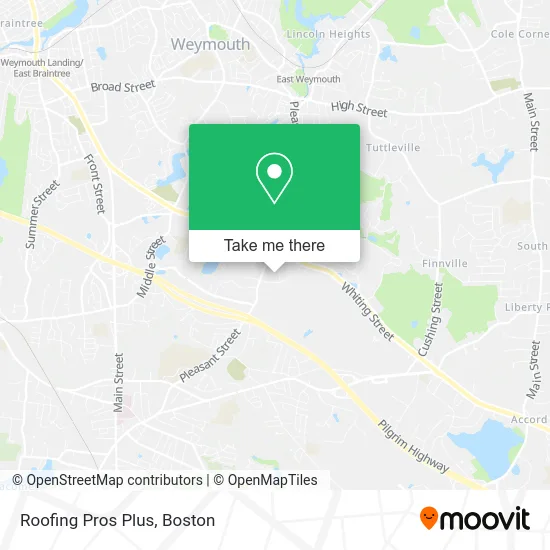 Roofing Pros Plus map