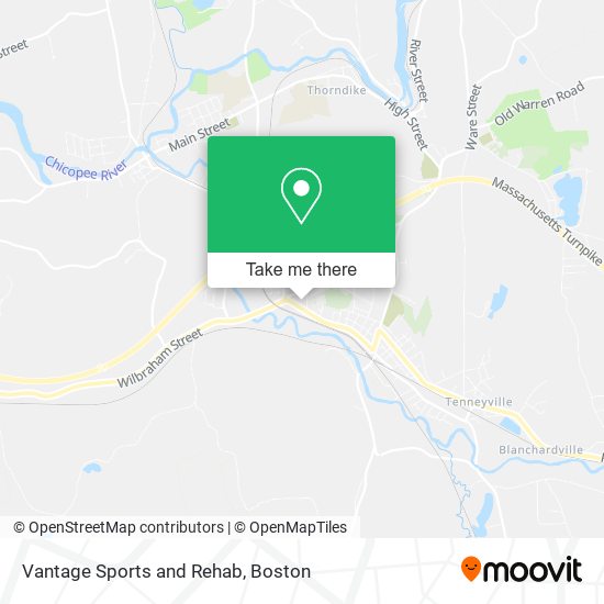 Vantage Sports and Rehab map