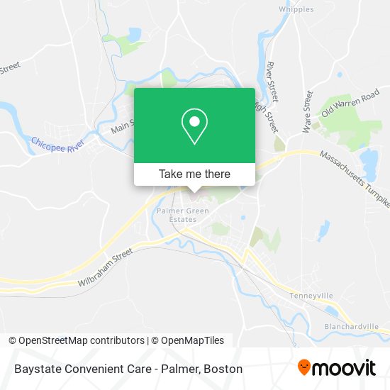 Baystate Convenient Care - Palmer map