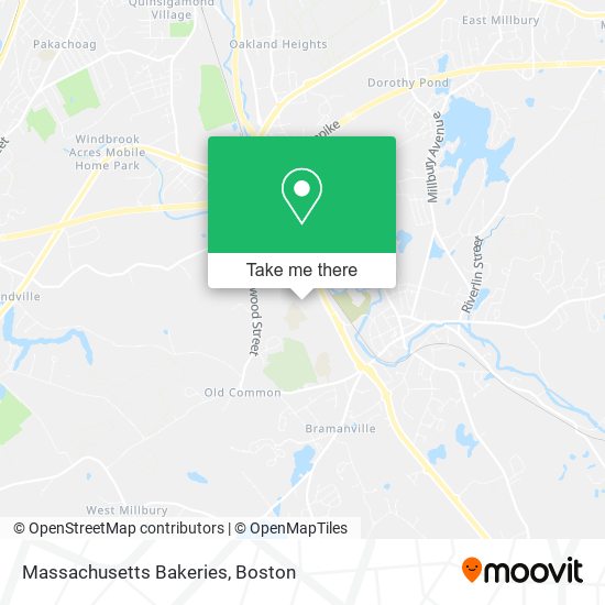 Massachusetts Bakeries map