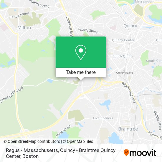 Regus - Massachusetts, Quincy - Braintree Quincy Center map