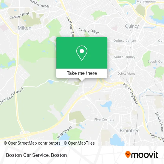 Boston Car Service map