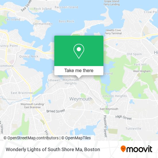 Wonderly Lights of South Shore Ma map