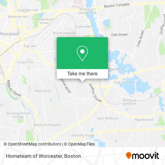 Hometeam of Worcester map