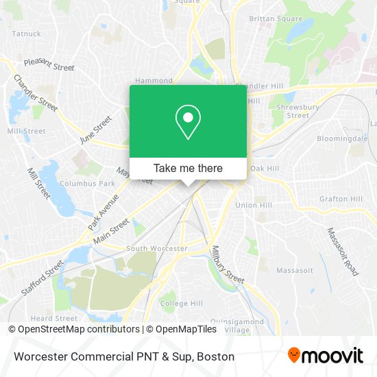 Worcester Commercial PNT & Sup map