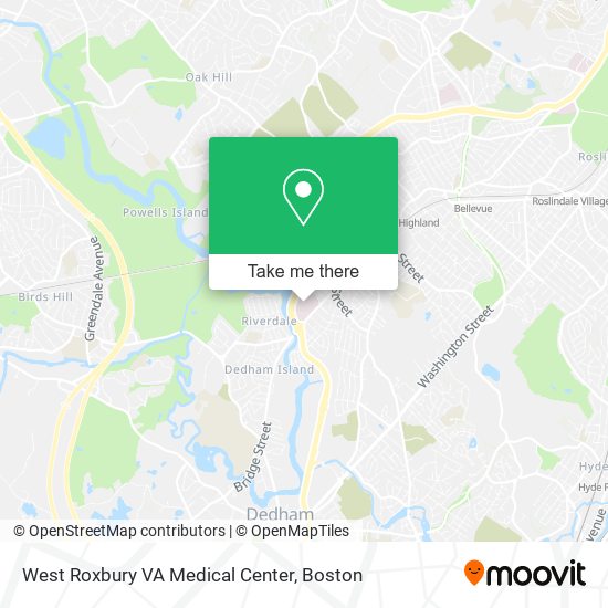 West Roxbury VA Medical Center map