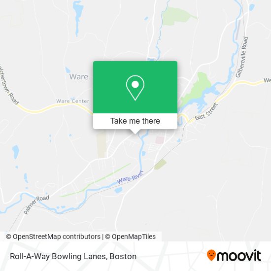 Roll-A-Way Bowling Lanes map
