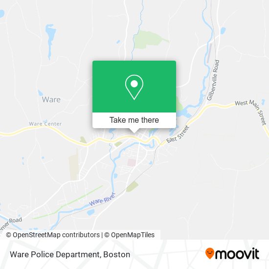 Ware Police Department map