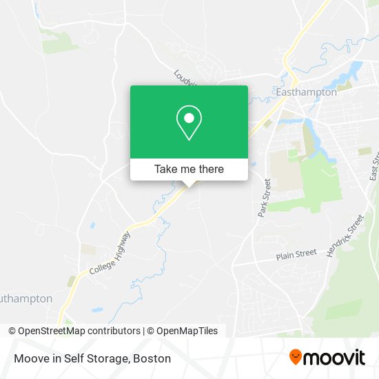 Moove in Self Storage map