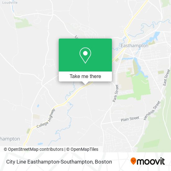 Mapa de City Line Easthampton-Southampton