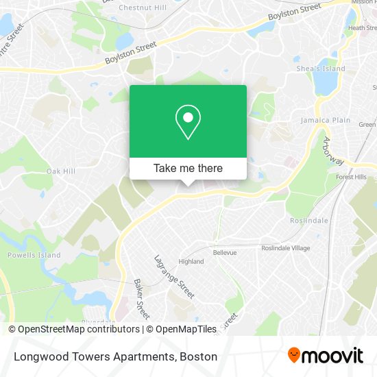 Longwood Towers Apartments map