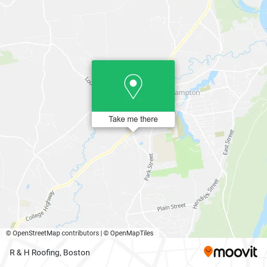 R & H Roofing map
