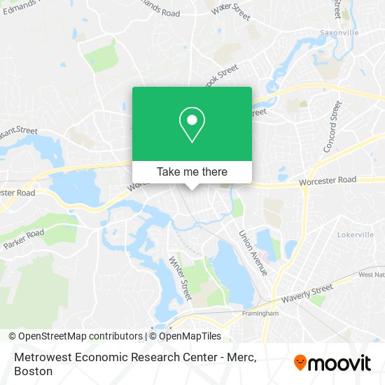 Mapa de Metrowest Economic Research Center - Merc