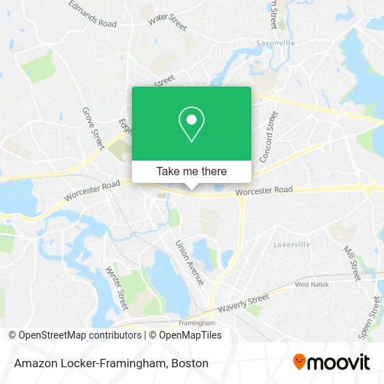 Amazon Locker-Framingham map