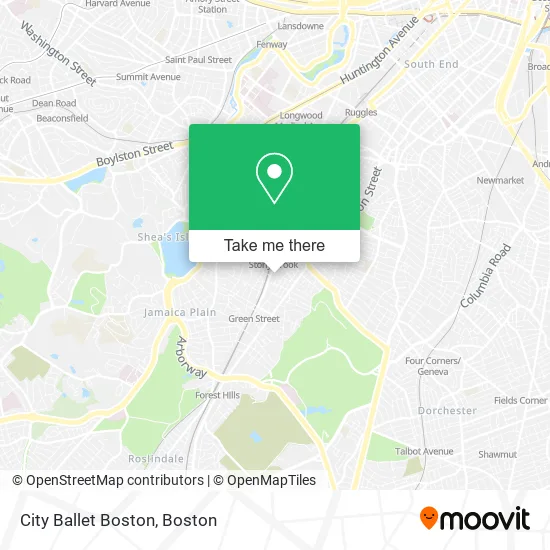 City Ballet Boston map