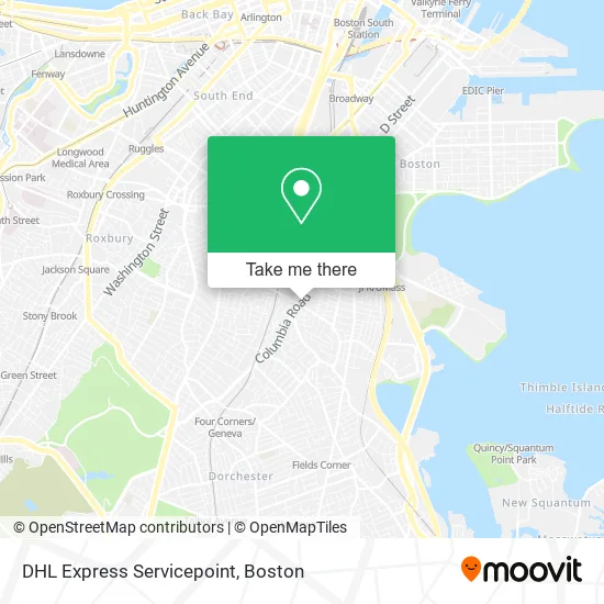 DHL Express Servicepoint map
