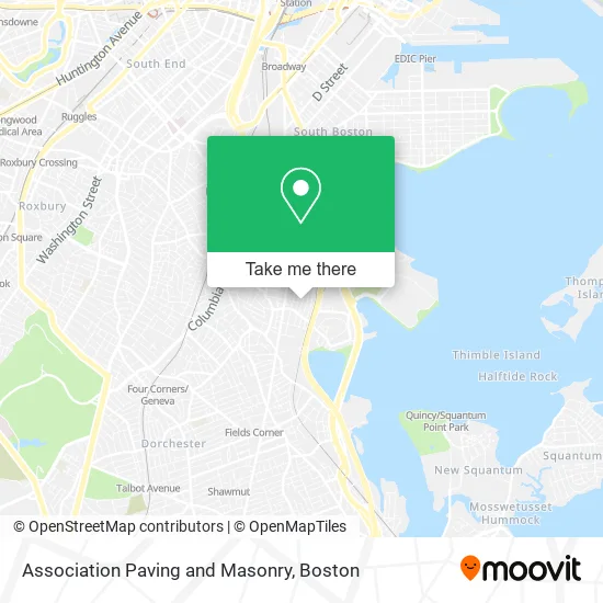 Association Paving and Masonry map