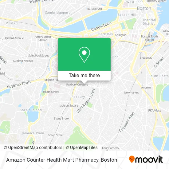 Amazon Counter-Health Mart Pharmacy map